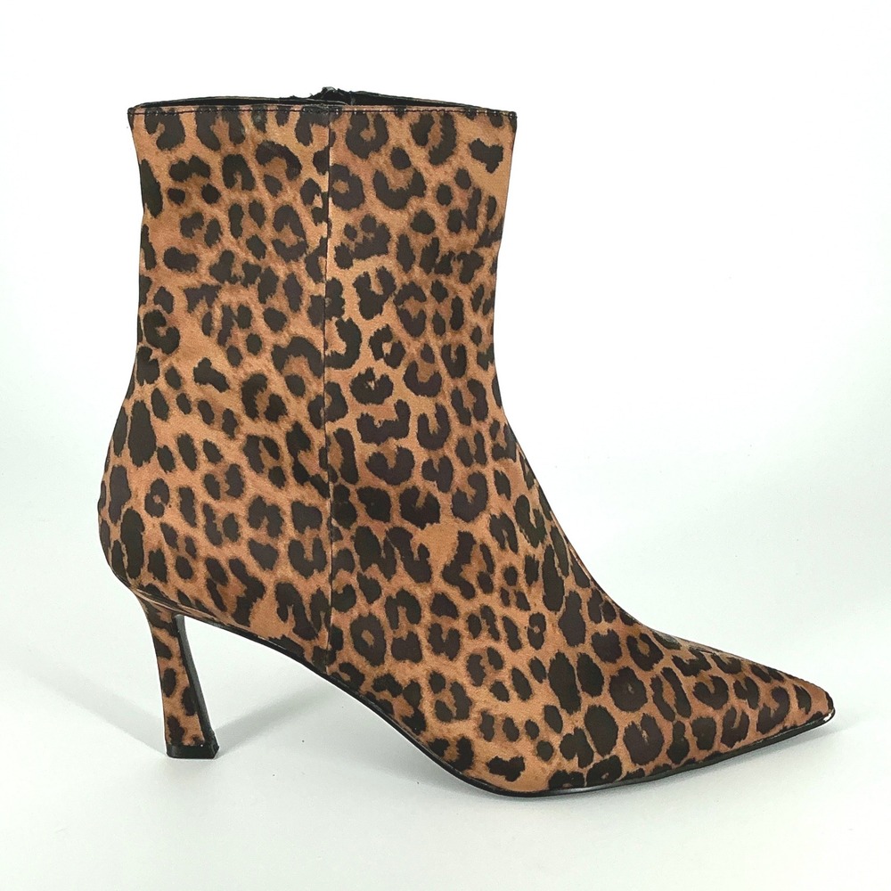 Steve Madden Size 6.5 Leena Leopard Print Kitten Ankle Boots NEW Cheetah $109